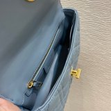 High Quality Dior Caro 20cm replica blue bags