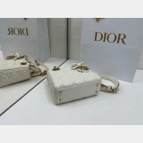 Dior Or Mini Lady Dior Bag with Chain