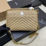 YSL Fake 392737 College Bag in Matelasse Leather
