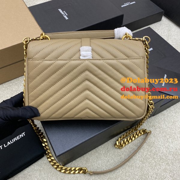 YSL Fake 392737 College Bag in Matelasse Leather