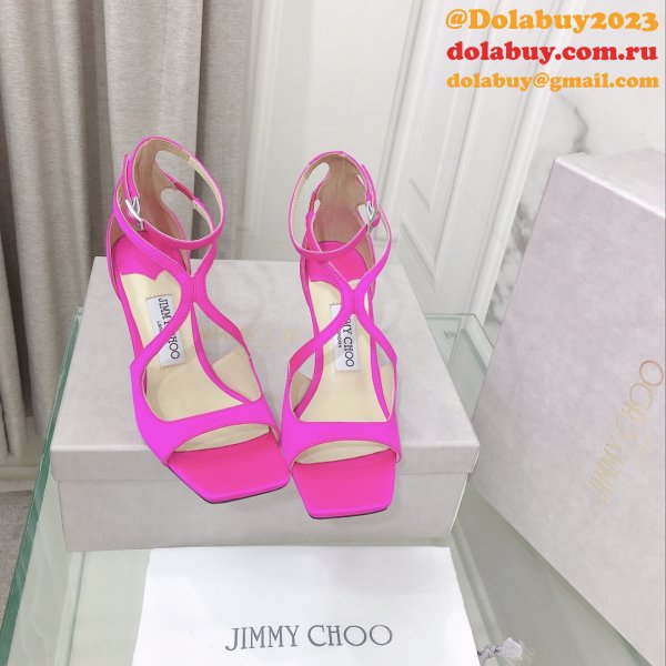 Azia 110 Patent Leather Sandal Knockoff Jimmy Choo Heel: 8.5 cm Shoes