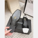 CC Flat Calf Leather Slingbacks Shoes