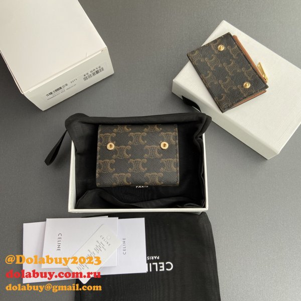 High Quality Fashion CELINE TRIOMPHE short wallet