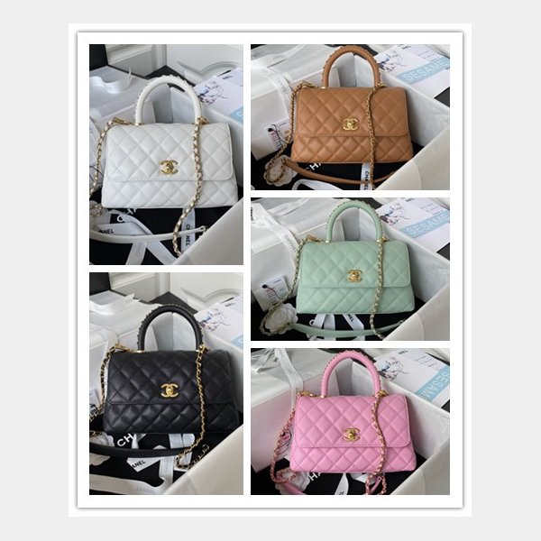 Wholesale Matelasse Top Handle A92990 Designer Bag Caviar 23cm