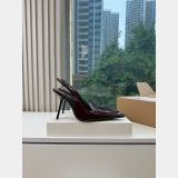 VOLTAIRE slingback pumps in glazed leather
