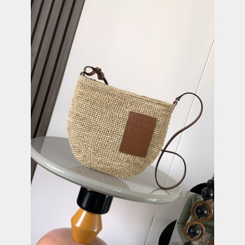 LOEWE Slit Pochette Raffia Bag