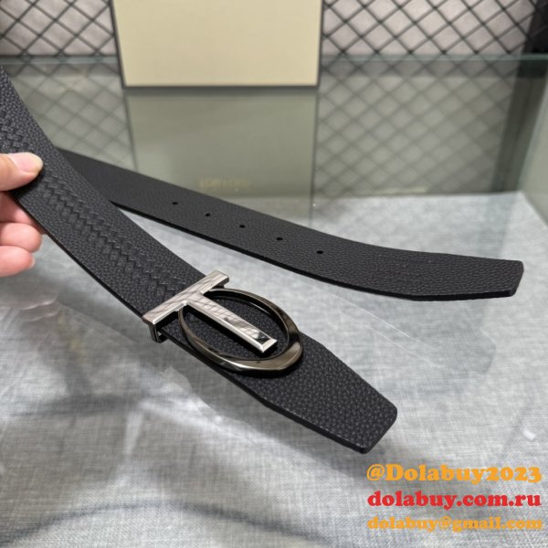 Classic TOM FORD G-Pattern Leather Belt 38MM