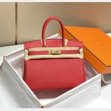 Hermes Birkin Togo leather Handbags Red 35CM