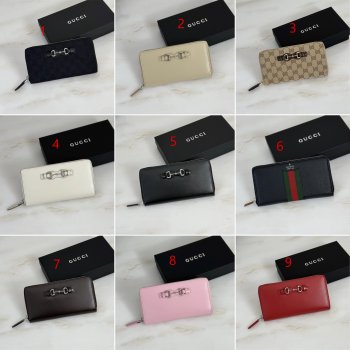 Gucci Web Trademark Zip-Around Wallet A00770/A006YS Horsebit