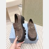 Prada suede women loafers