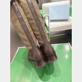 Prada Leather and canvas boots