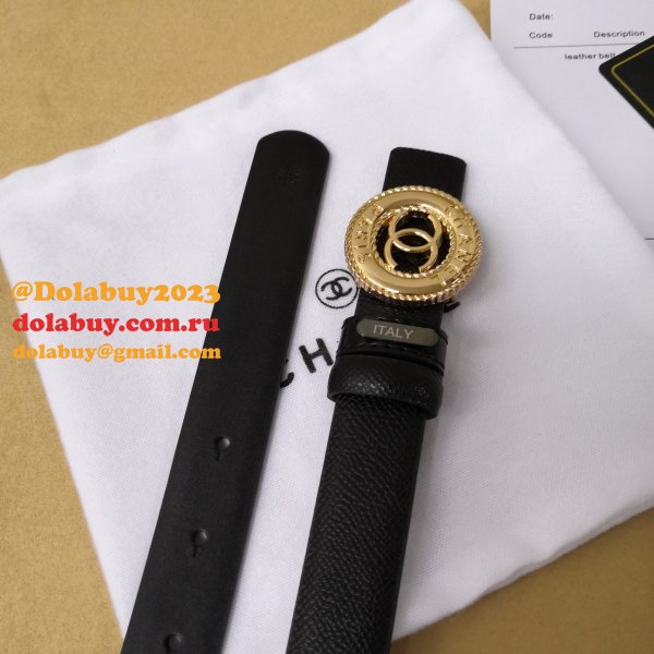 High Quality Replica CC Double C Belt Black Width 2.5cm 1152