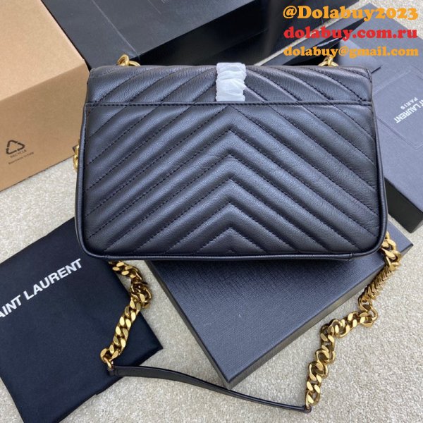 YSL Fake 392737 College Bag in Matelasse Leather