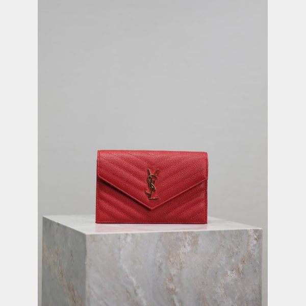 Quality YSL Designer 393953/377828 Caviar Leather Envelope Bag