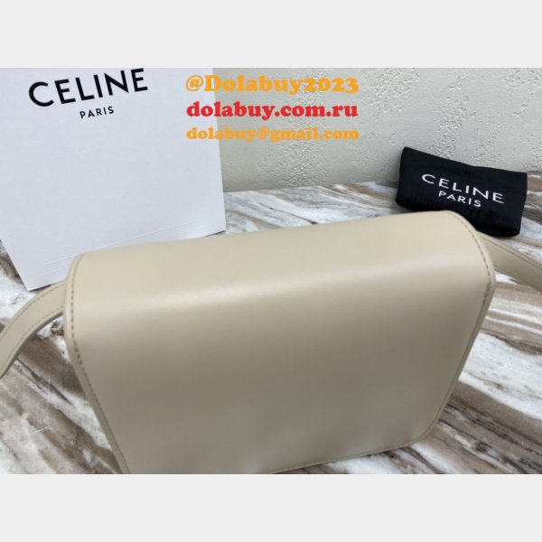 Celine Top Quality Teen Classic Box Apricot Bag