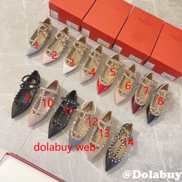 Shop Cheap Valentino Fake flat bottom two straps Shoes