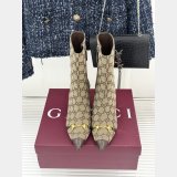Gucci Horsebit GG Supreme canvas ankle boots