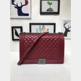 High Quality CC Le Boy Luxury Bags Lambskin 30cm