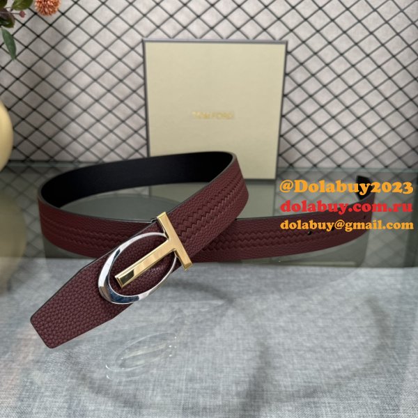 Classic TOM FORD G-Pattern Leather Belt 38MM