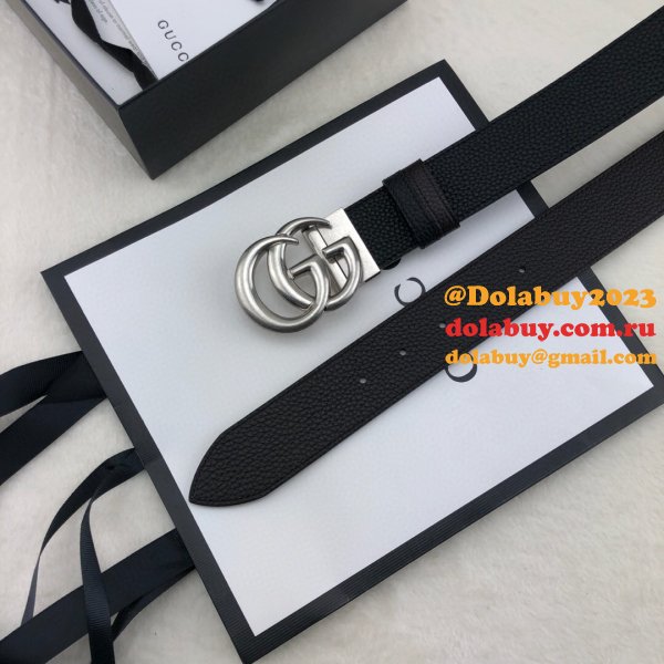 Luxury Gucci 38MM Double G Shop the New Replica Black Belts