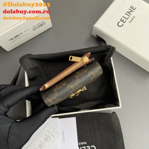 High Quality Fashion CELINE TRIOMPHE short wallet