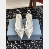 Prada 1:1 Mirror Mesh Fabric Slingback Pumps