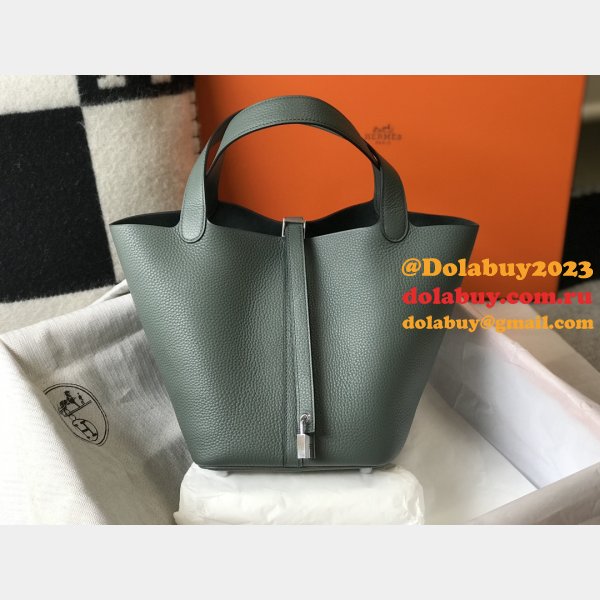 Designer Hermes Picotin Bags 18/22CM Silver Replica Best Online