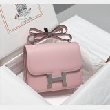 Luxury Hermes handmade Stiching Constance Bag 23cm