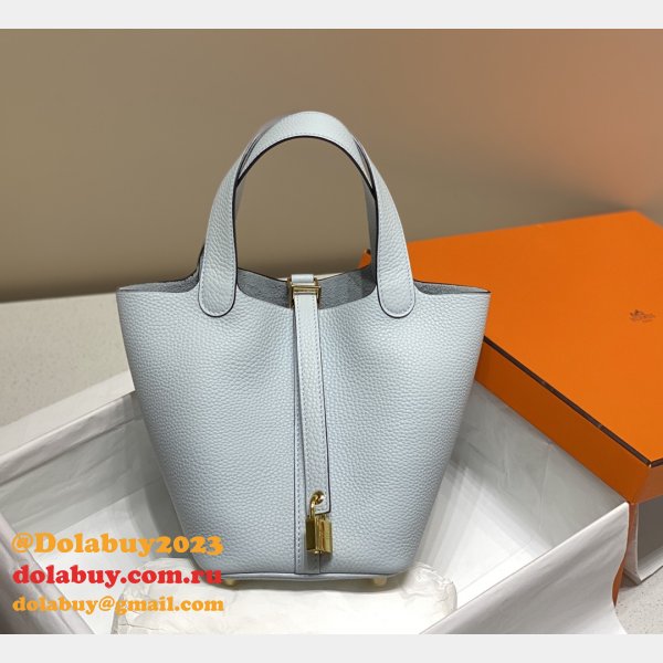 Luxury 7 Star Replica Designer Hermes Picotin 18/22cm Gold Online