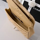 Top Quality CC 25cm Flap Handbags Caviar leather