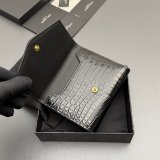 SAINT LAURENT MATELASSE GRAIN LEATHER WALLET 582296