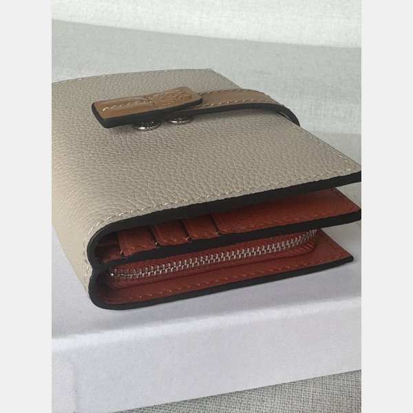 Loewe Compact zip wallet in soft grained calfskin