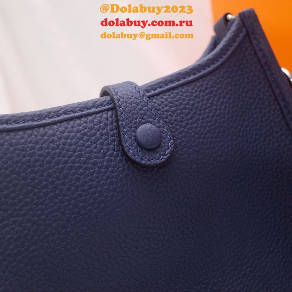 Replica Hermes Evelyne Navy blue TPM Mini Bags