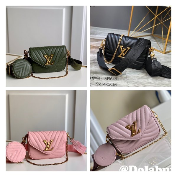 Louis Vuitton Replica M56461/M57864 New Wave Multi Pochette  Leather Crossbody