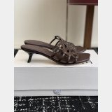 Best Loewe Petal Anagram Rhinestone Suede Heel Slide