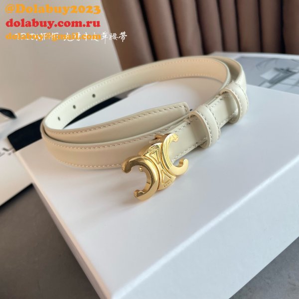 Designer 18mm Dupe Belt White Replica