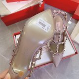 Wholesale 2023 Replica Valentino Three belts Middle Heel Perfect Shoes