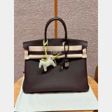 Hermes Birkin 35cm Togo leather Handbags  chocalate