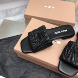 Wholesale Top Quality Miu Miu Copy Flat Sandals and Slippers Shoes