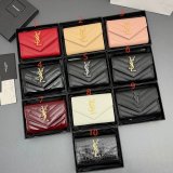 CASSANDRE MATELASSE compact tri fold wallet in grain leather