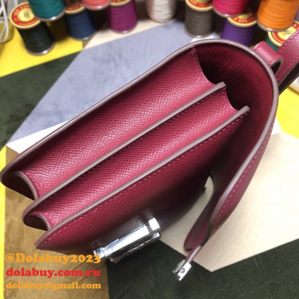 Hermes Constance Bag 23cm Epsom Leather Burgundy