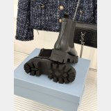 Prada Stride brushed leather booties