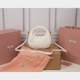 MIU MIU Wander matelasse nappa leather hobo mini-bag