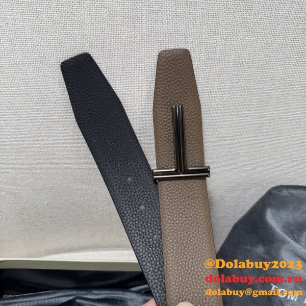 TOM FORD Leather Reversible T Belt 38mm