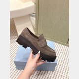 Prada suede women loafers