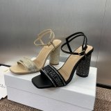 Top Quality Dior Silver-Tone Strass Heeled Sandal 9.5CM