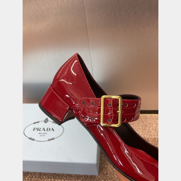 Prada 1:1 Mirror Patent Leather Mary Jane Pumps