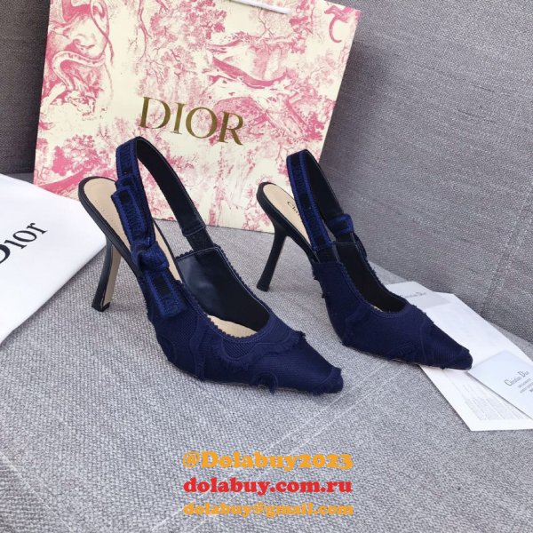 High Top Quality Replica Fashion Dior Navy Blue Tassel Shoes