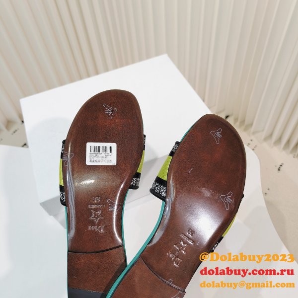 Top Quality MISS DIOR Flat Slipper DWAY SLIDE