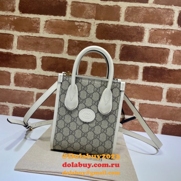 Shop Now Gucci Replica Mini tote bag with Interlocking G 671623 GG Supreme